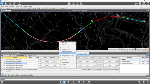 Planung eines Straßenverlaufs gemäß dem Regelwerk mit SierraSoft Roads