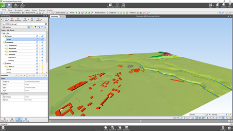 Production of a map information model with SierraSoft BIM Modeling