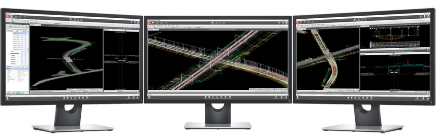 Logiciel BIM pour la conception de voies ferr&eacute;e et de routes