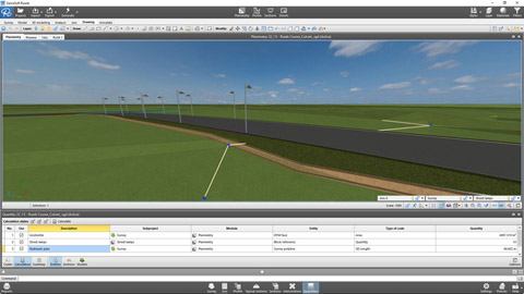 Quantities calculation in BIM with SierraSoft Roads