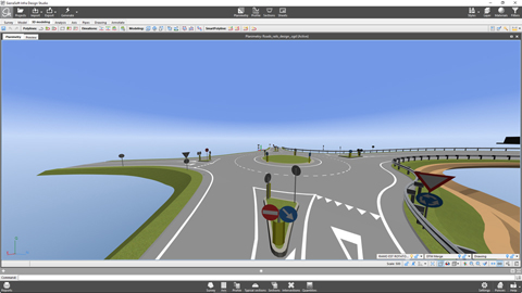 Produzione del modello informativo di una strada con SierraSoft BIM Modeling